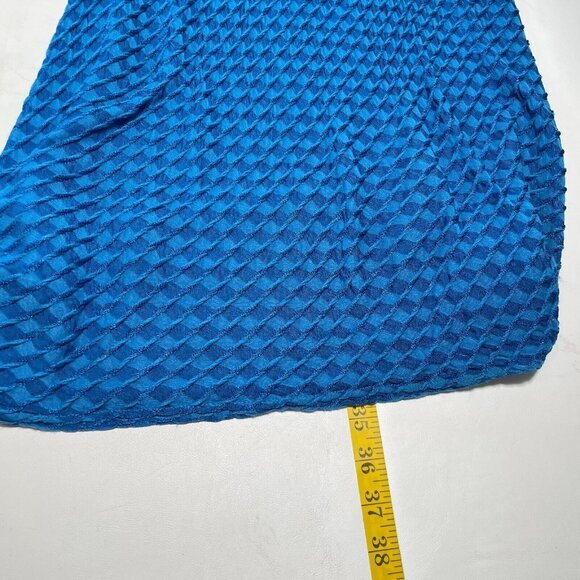Cut Loose Textured Tank Dress Womens Medium Blue Stretch Comfort - Picture 14 of 14